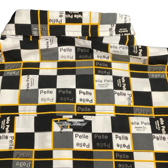 PELLE PELLE by Marc Buchanan XLarge Checkerboard 90s Rave Shirt Vintage 80s 90s - Picture 11 of 13